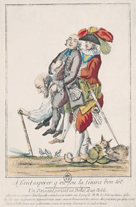 ゲームはすぐに終わらなければならない、牧師と聖職者を運ぶ農民、1789年（158273も参照）